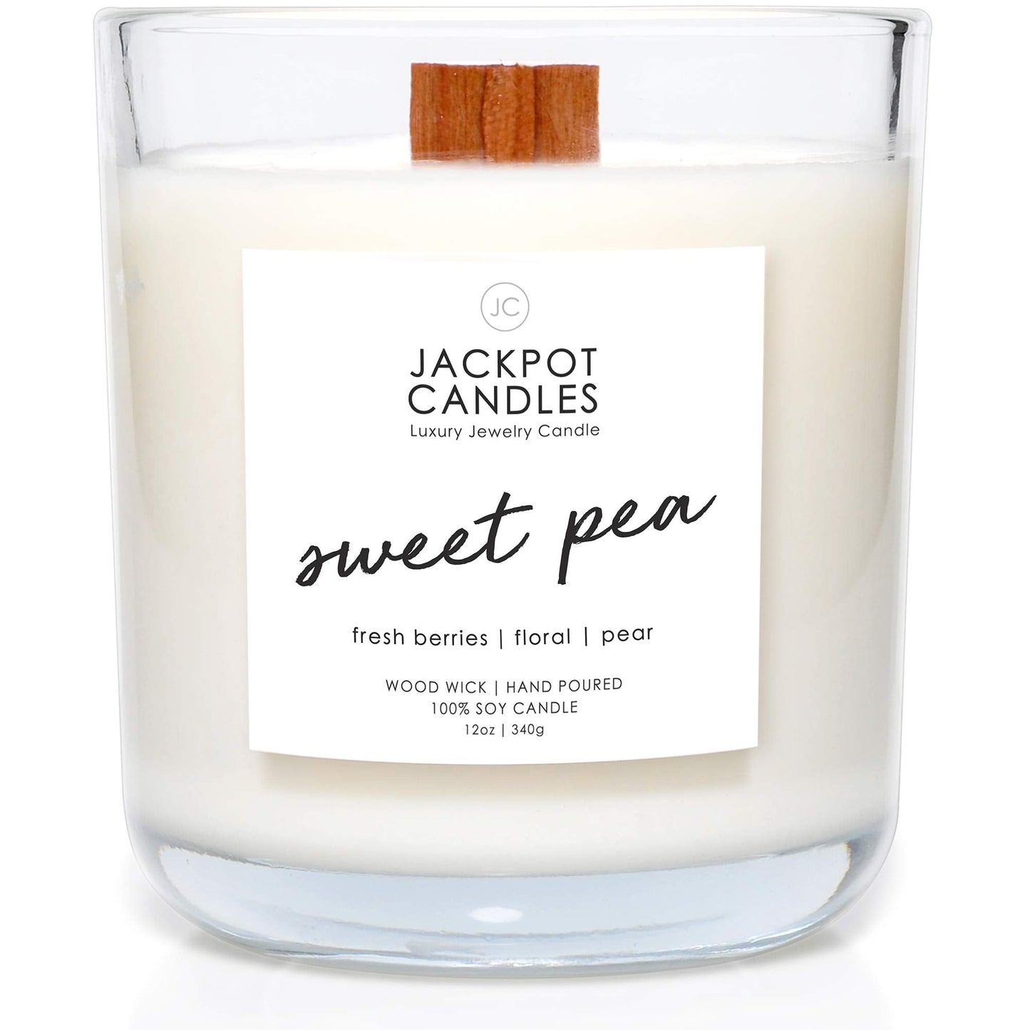 Jackpot Candles Sweet Pea Candle with Ring Inside (Surprise Jewelry Valued at $15 to $5,000) Ring Size 7