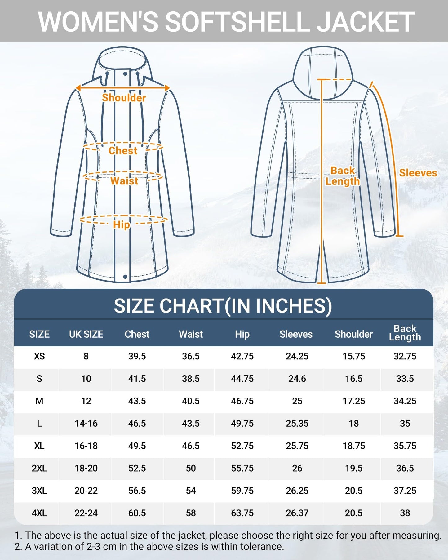 Outdoor Ventures Softshell Jacket Ladies Rain Jacket Functional Lightweight Rain Coat Windbreaker Waterproof Hiking Jacket Breathable Outdoor Jacket with Hood for Spring Fall Winter Black L