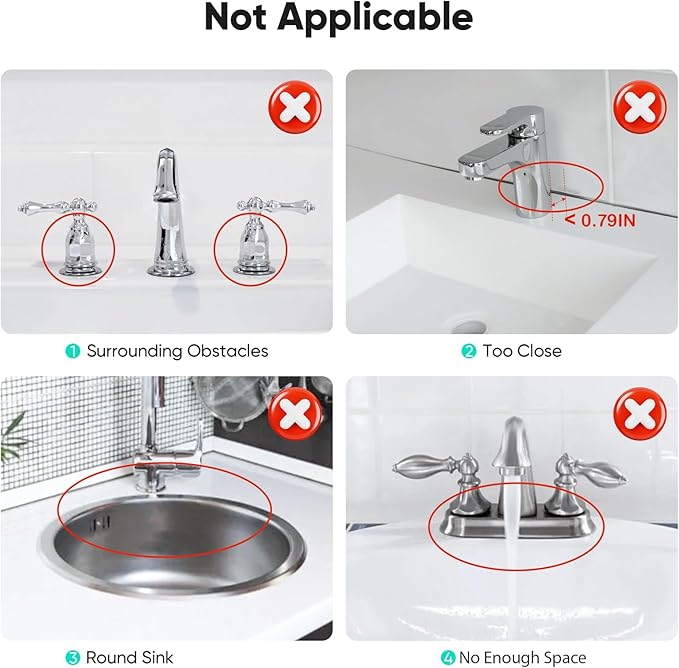 24'' Longer Faucet Mat for Kitchen Sink Stone Faucet Mat for Kitchen Sink