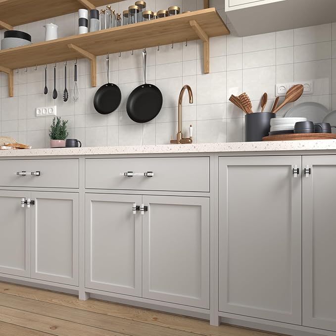 Rergy Cabinet Handles Marble Drawer Pulls and Knobs, T-Bar Hardware