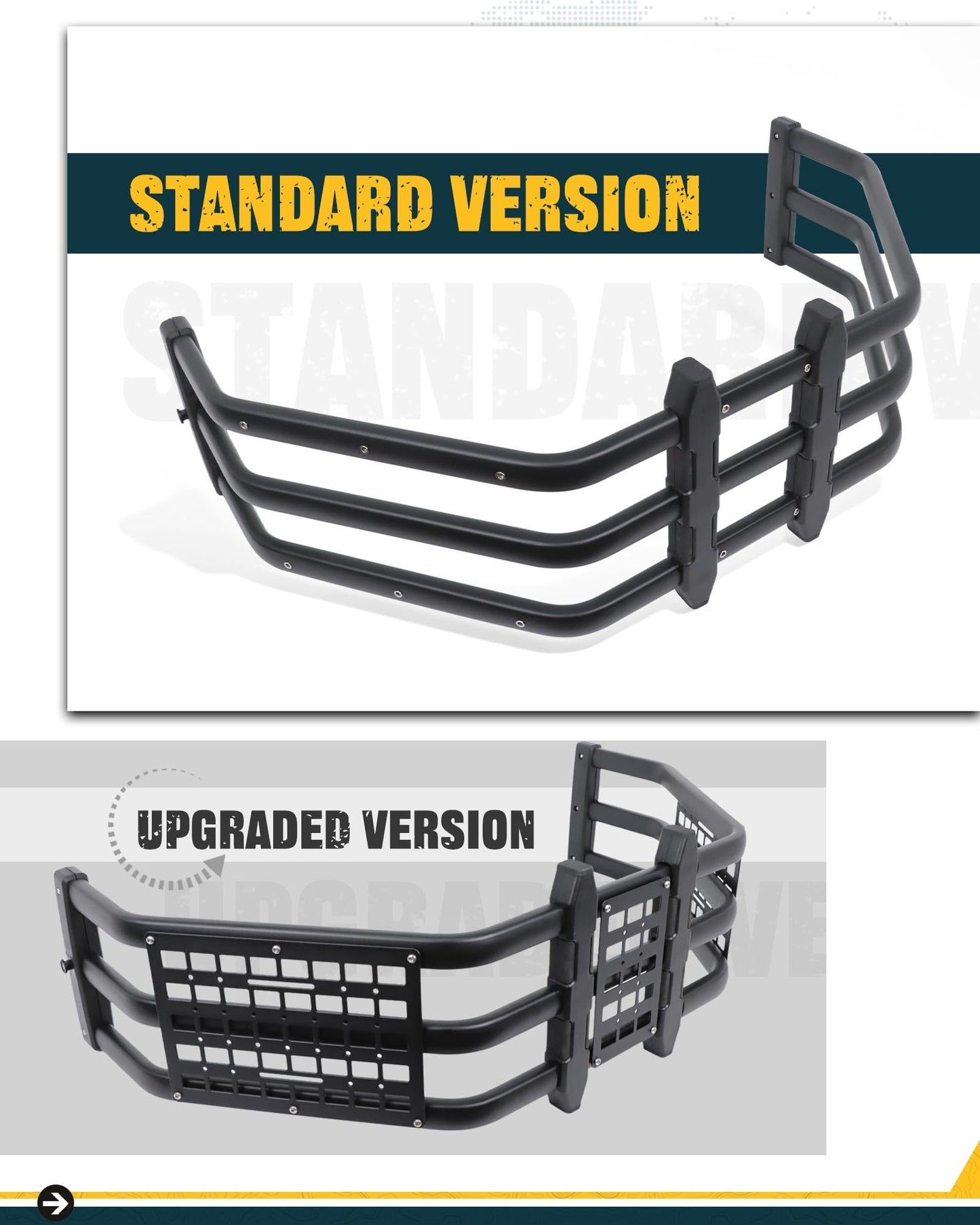 Trumgeta Truck Bed Extender Fit for Ford F-150 2021-2026, Dodge Ram 1500 2019-2026, Toyota Tundra 2007-2026, Tailgate Mount Cargo Extension, Fold-in/Fold-Out Pickup Storage