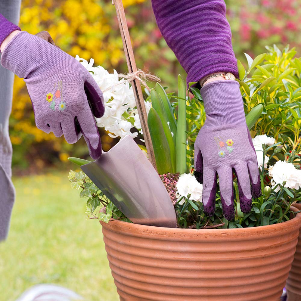 Jardineer Gardening Gloves for Women 6 Pairs, Ladies Gardening Gloves Medium, Garden Gloves Women for Yard, Cleaning, Fishing, Camping (Medium)