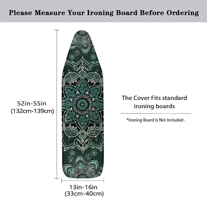 Boho Mandala Ironing Board Cover Heat Resistance & Resist Scorching Iron Board