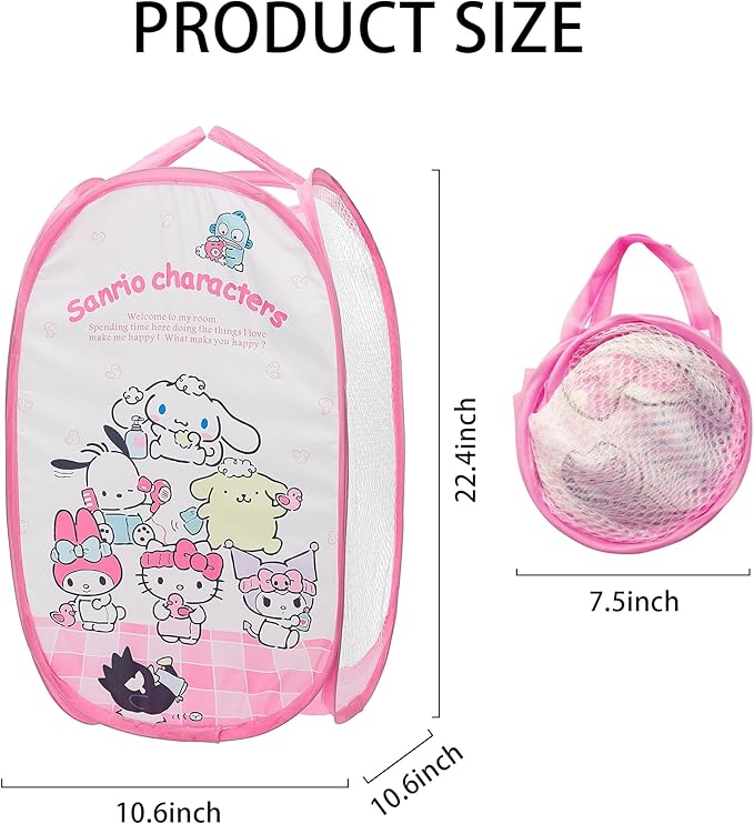 Cute Mesh Popup Laundry Hamper