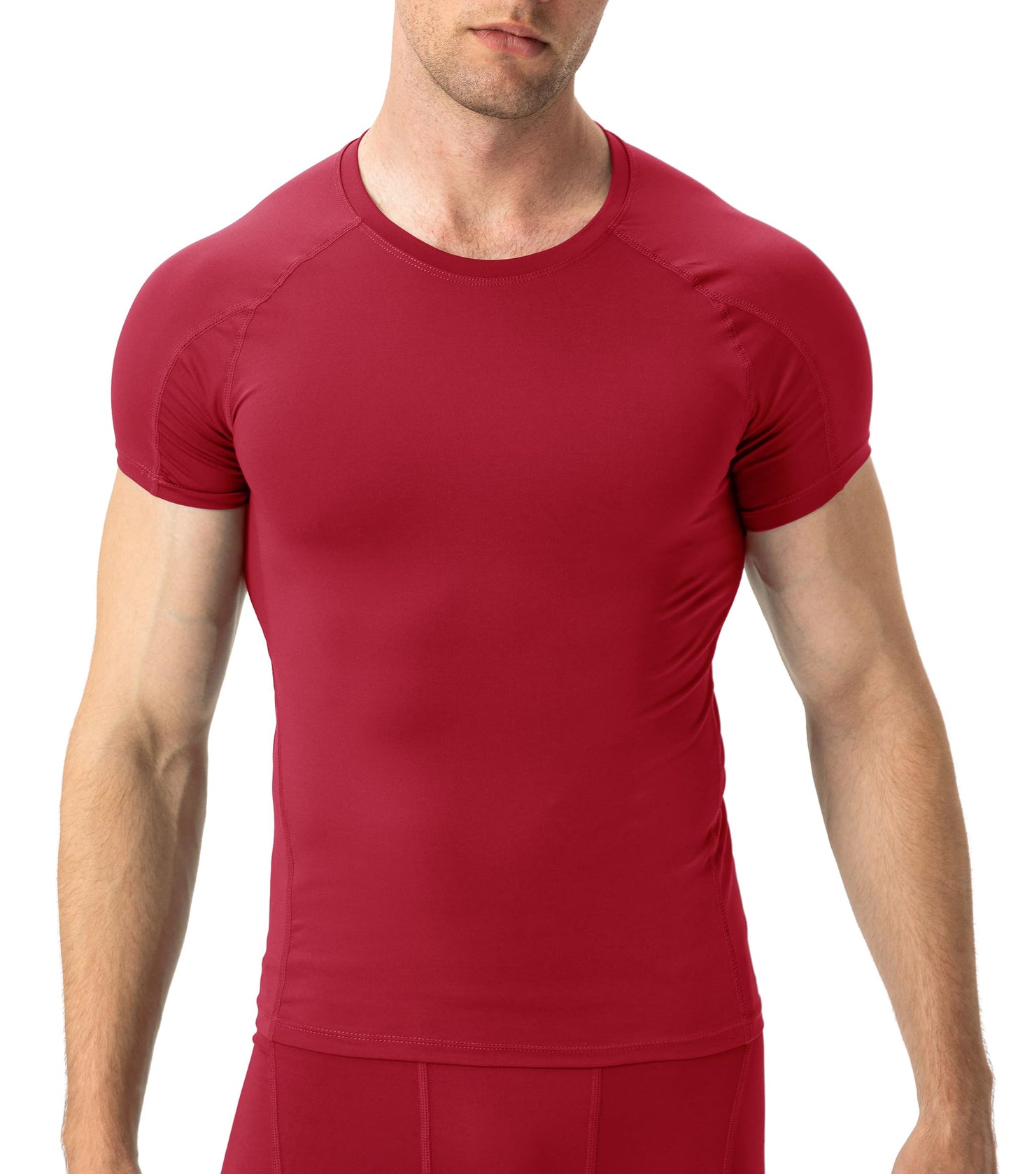Men's Compression Shirt Short Sleeve Workout Shirts Cool Dry Athletic Baselayer T-Shirts Sports Running Tops Underwear