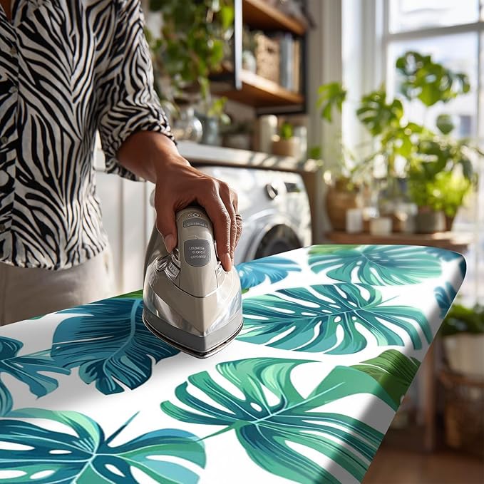 Tropical Leaf Ironing Board Cover Stretch Fabric