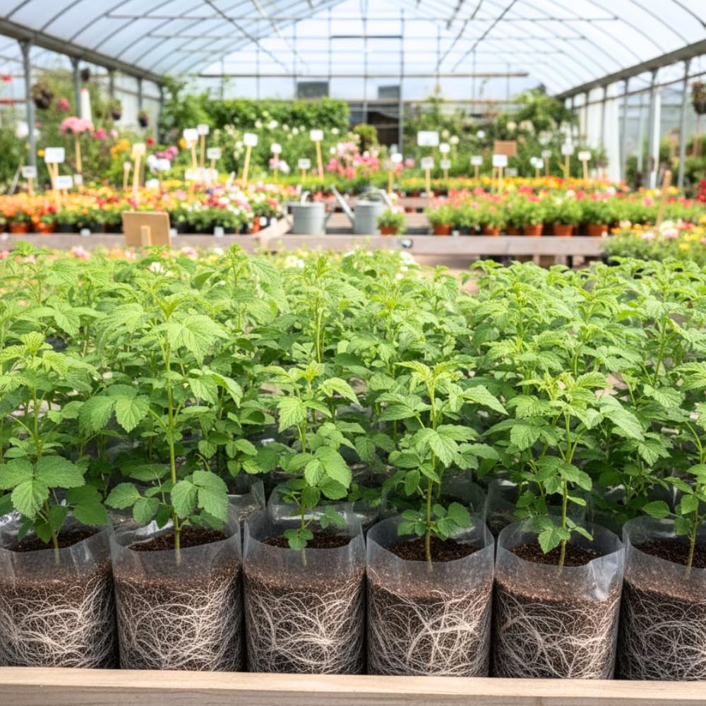 3 Raspberry Plants Live, Sweet Raspberry Bush Live Plants, Well-Rooted 5-8 Inch Height, Raspberry Shrub Outdoor, No Pot (Red Raspberry)