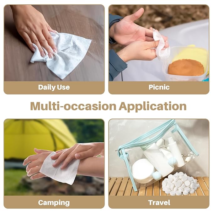 180 Compressed Towel Tablets