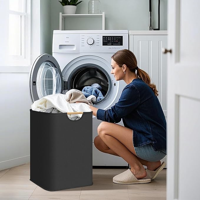 STORAGE MANIAC 1-Pack Large Laundry Hamper, 100L Collapsible Laundry Basket