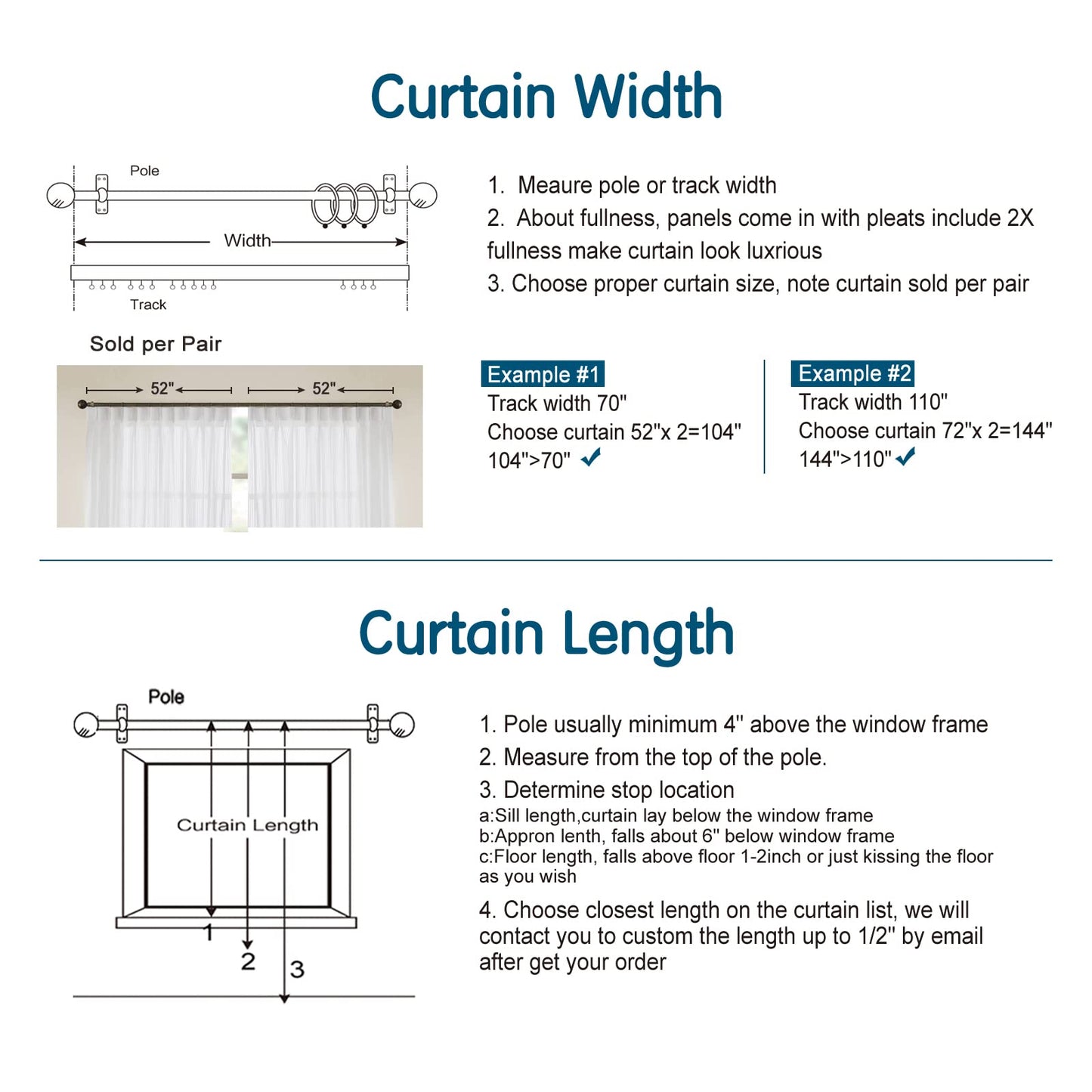 LETAU Off White Sheer Curtains 108 inches Long, Pinch Pleated Lace Little Waves Window Sheer Curtains Panels Drapery, 26" W x 108" L, 2 Panels