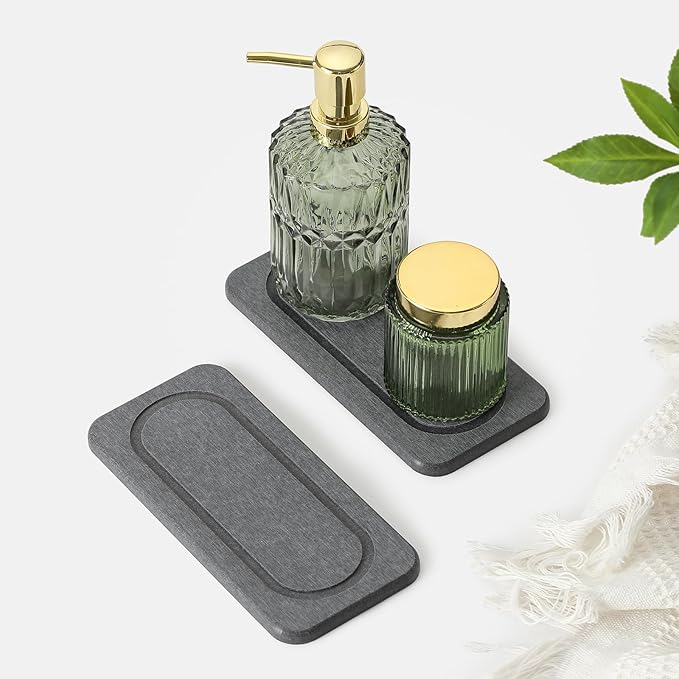2Pack Diatomite Stone Coasters Water Absorbing Sink Tray