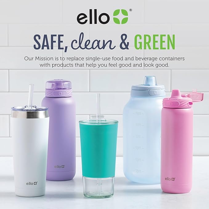 Ello Color Lock 3.4 Cup 10PC, 5 Pack Glass Meal Prep Sets Leak-Proof Glass Food