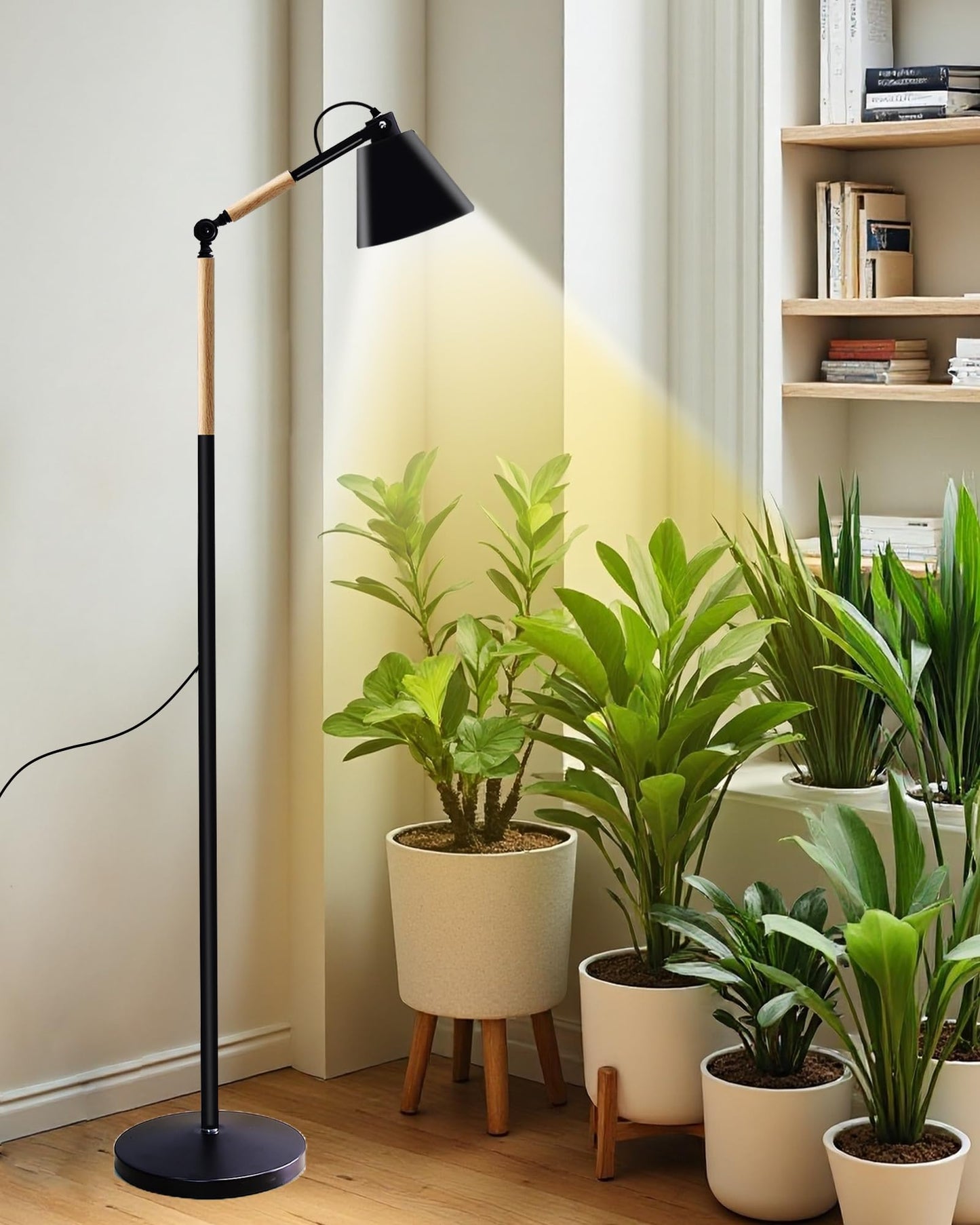 Arikashin Standing Plant Grow Light, LED Growing Light Full Spectrum for Indoor Plants,4/8/12H Timer, Flow Grow Light for Tall Large Indoor Plants
