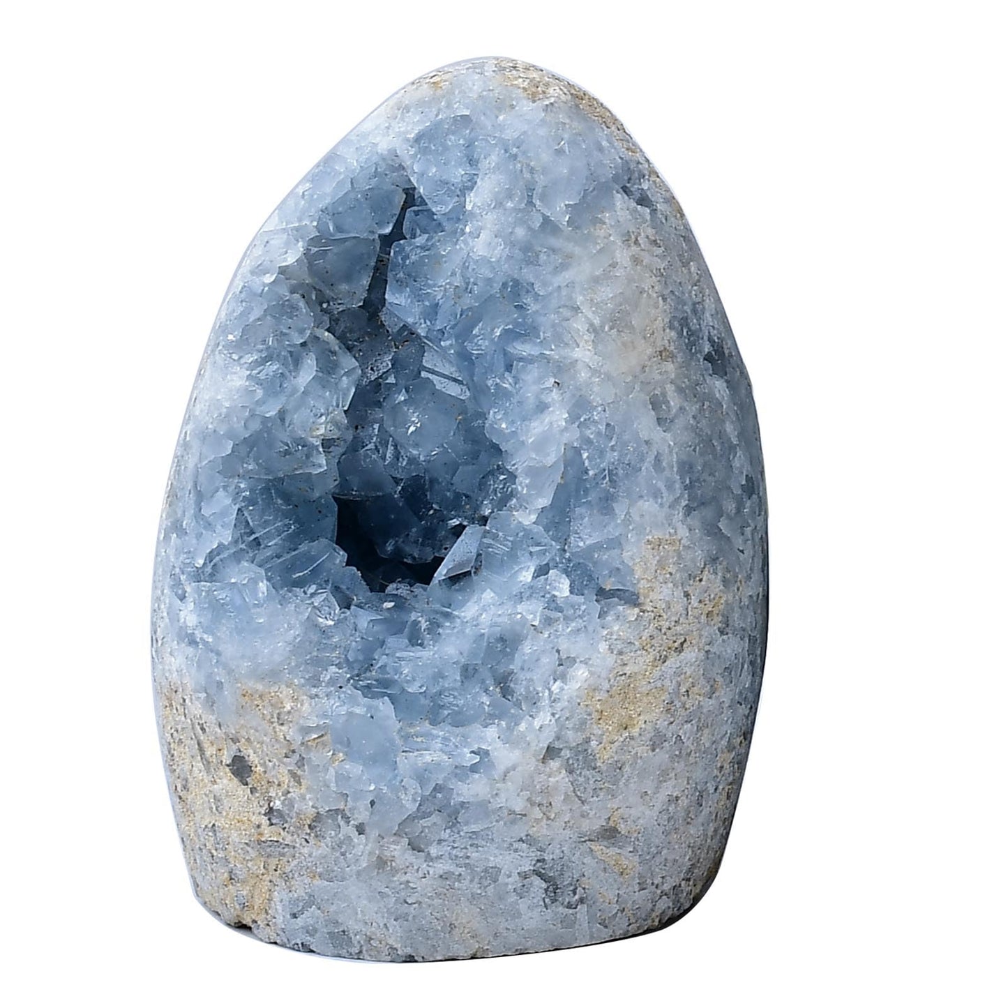 FZBHRO Natural Blue Celestite Cluster Geode Healing Crystal Stone Collection Mineral Specimen Home Office Decor Meditation Gifts 0.6-0.8 Pound