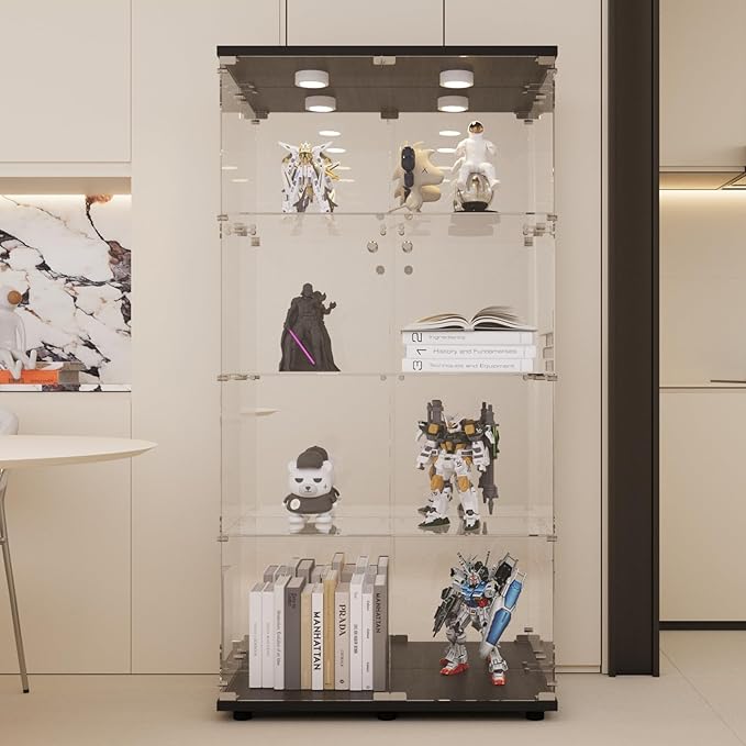 LFT HUIMEI2Y Glass Display Cabinet 4-Shelf