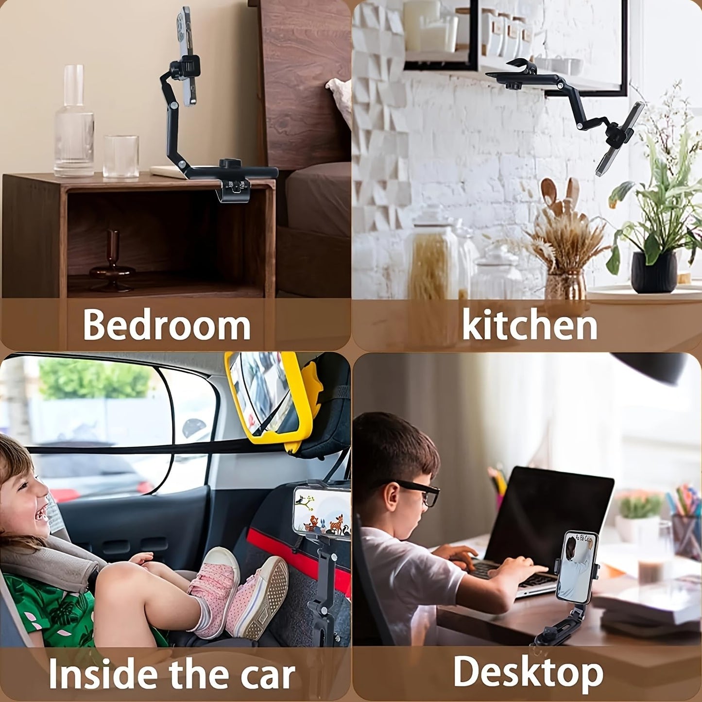 Trendy Car Mobile Phone Stand Multi-Functional Car Navigation Stand Mobile Phone Stand General,Universal Automobile Cradle Fit for iPhone Android and All Smartphones, Black