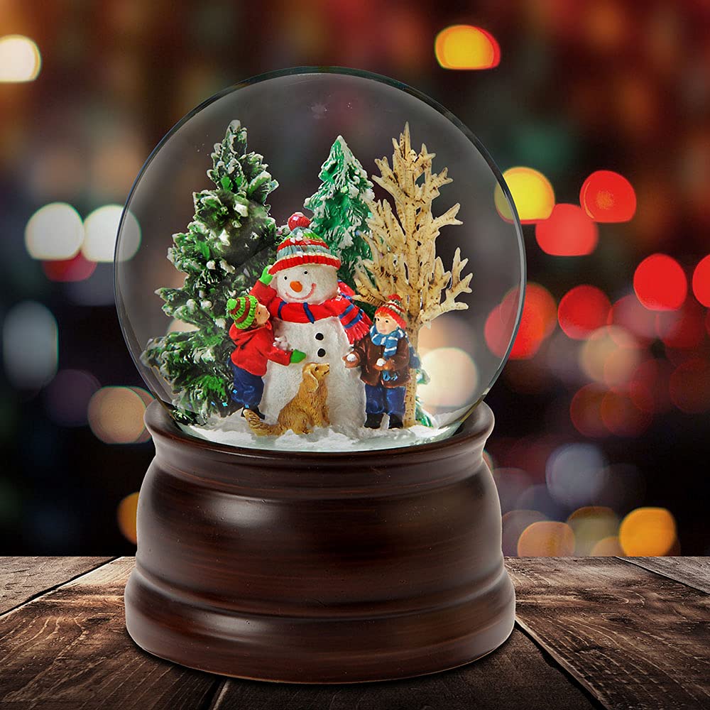 The San Francisco Music Box Company Snowman and Friends Snow Globe