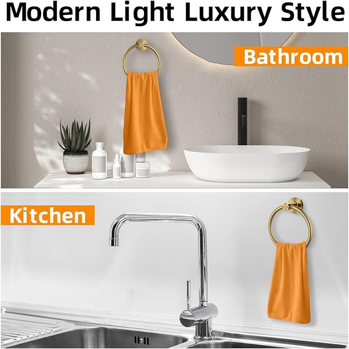 Towel Ring 2Pack, SUS304 Stainless Steel Hand Towel Holder
