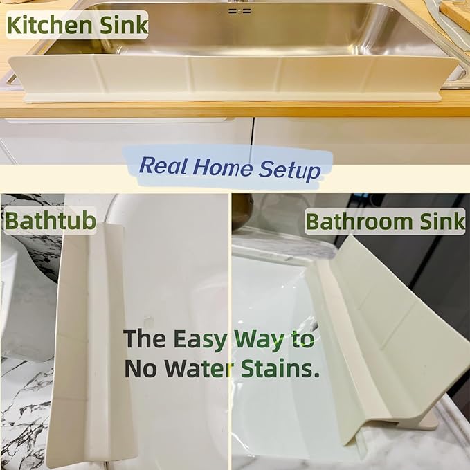 Sink Splash Guard | Tall Wall Splatter Screen | Keeps Clothes & Countertops Dry