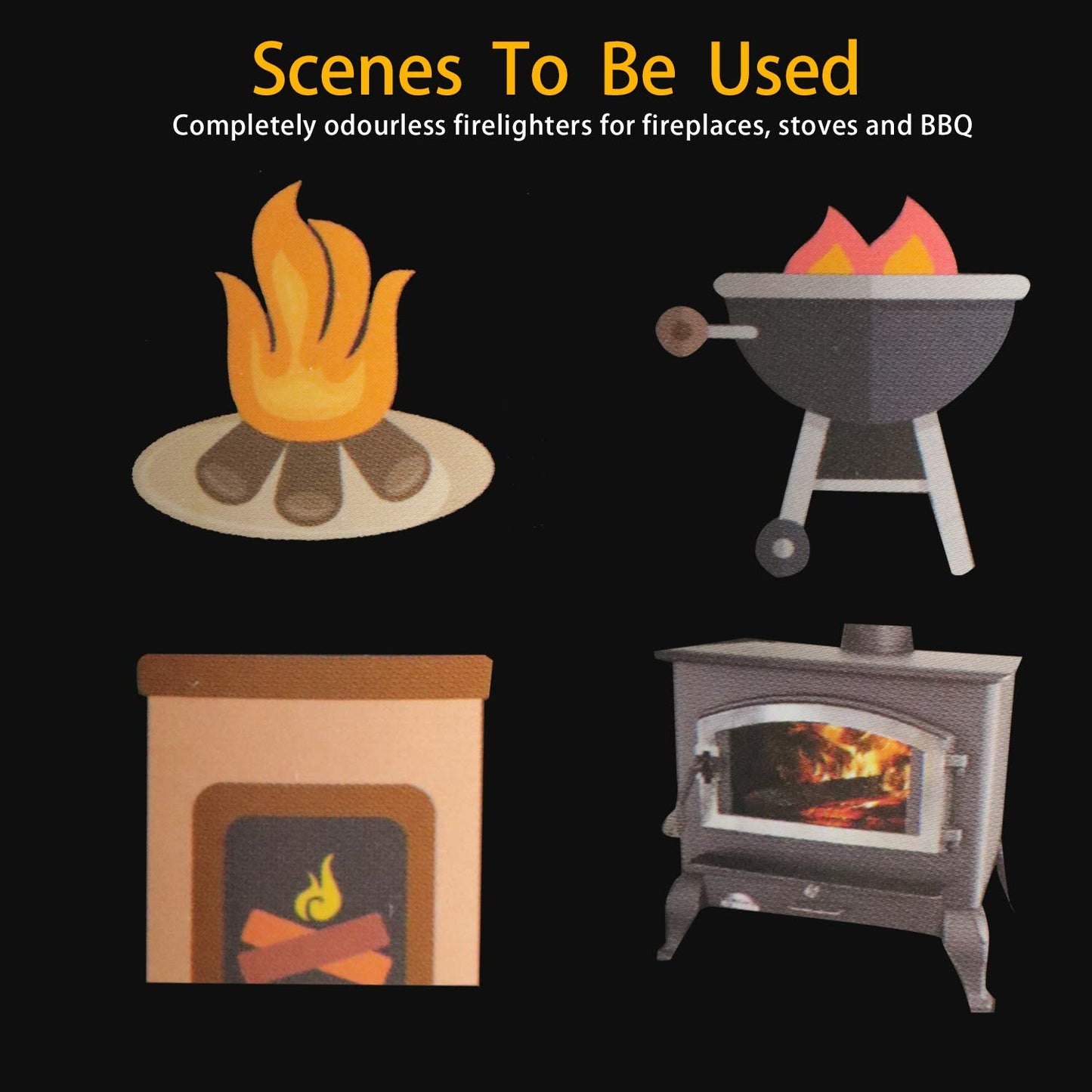 100 Pack Quick Fire Starters,Wax Cups Waterproof, Non Toxic Firelighter Natural Safe Cubes Burns up to 8 Min at Over 750° - 100%, Perfect for Fat Wood Stove Campfire, Start Charcoal Kit (Style1)