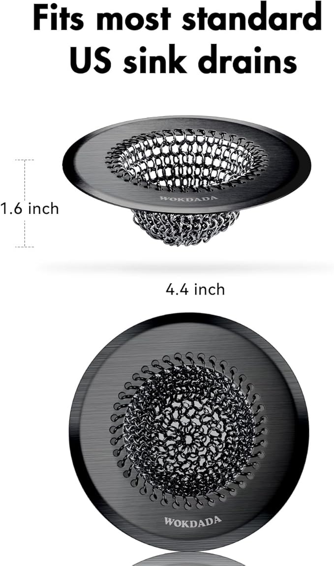 Sink Drain Strainer, Reversible Mesh Sink Strainer