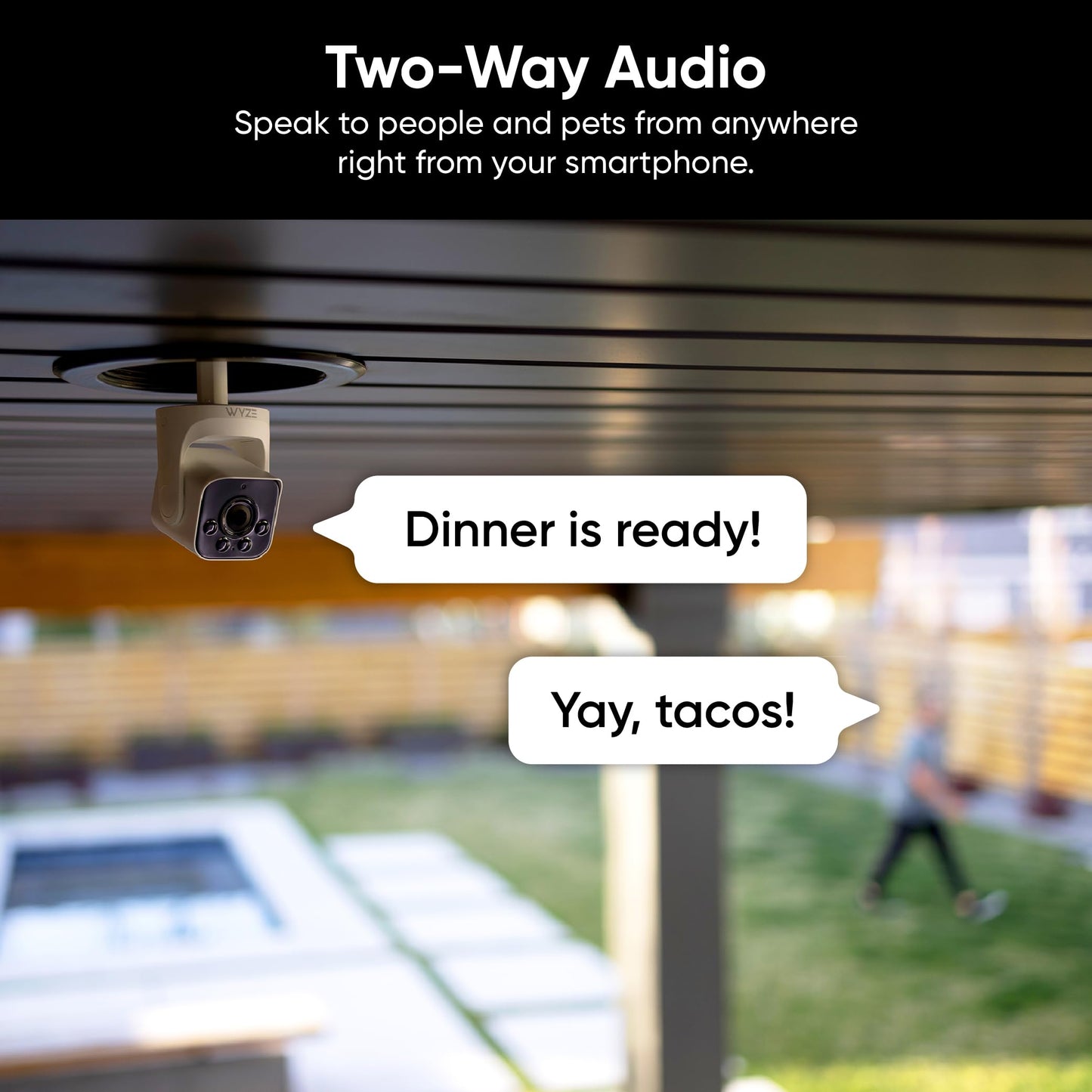 WYZE Bulb Cam Security Camera, 2K HD Outdoor Light Bulb Camera, Color Night Vision, Dimmable LED Bulb, Motion Detection, Siren Alarm, Works w/Alexa/Google Assistant. Free Expert Support