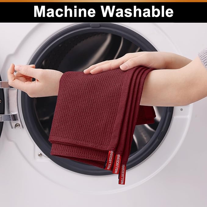 Homaxy 100% Cotton Waffle Weave Dish Cloths