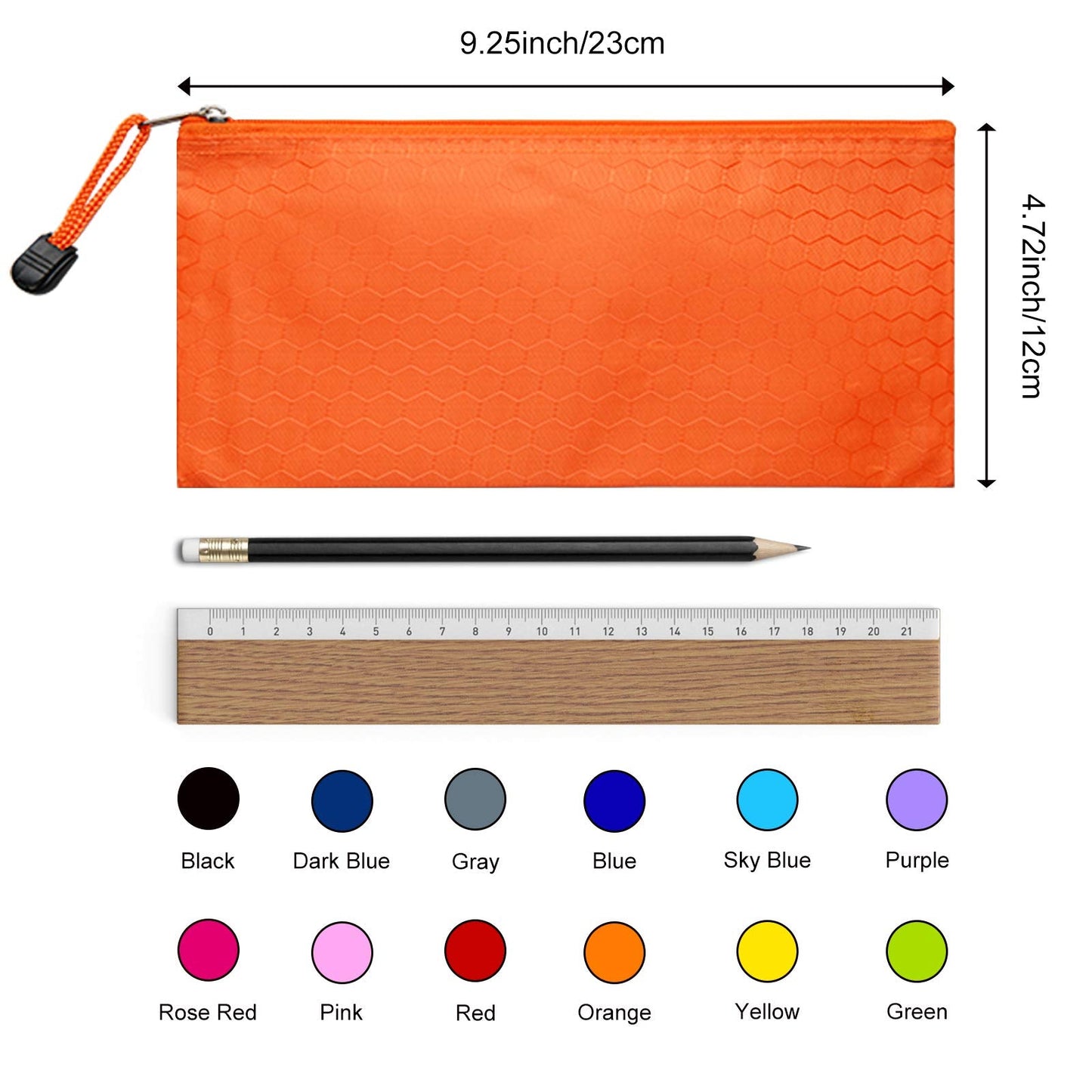LABUK 29pcs Zipper Pencil Pouches, Small Zipper Pencil Bags, Waterproof Pencil Cases, for Office School Travel Cosmetics 12 Colors
