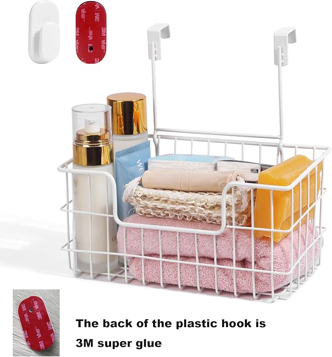 Wire Storage Basket 2 Packs, Wall Mounted Kitchen Bathroom, Hanging Cabinet