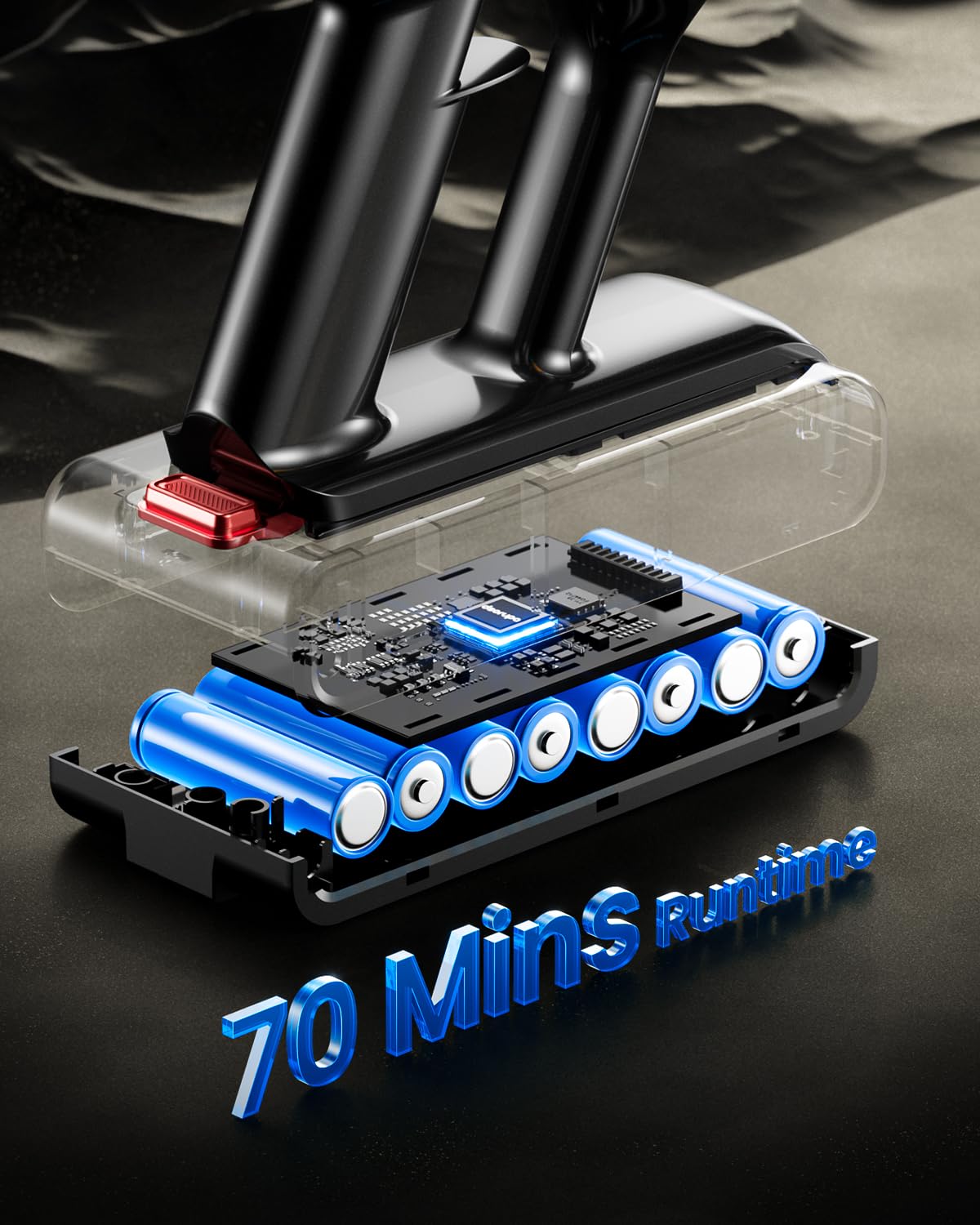 Cordless Vacuum Cleaner, 550W 45KPA 70Mins Vacuum Cleaners for Home, Stick Vacuum with Charging Dock Station, Anti-tangle Wireless Vacumm, Rechargeable Cordless Vacuum for Pet Hair/Carpet/Hard Floor