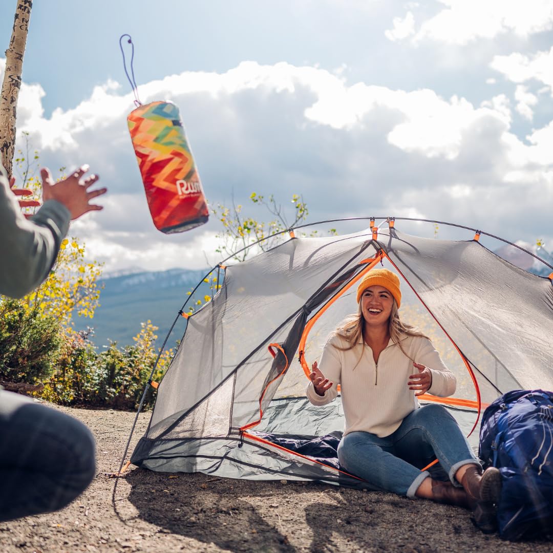 Rumpl Original Puffy Blanket - Warm Puffy Camping Blanket, 100% Recycled Polyester Insulation, Lightweight, Packable, Water-Resistant, Outdoor Puffer Blanket, 52"x75", Arizona Fade