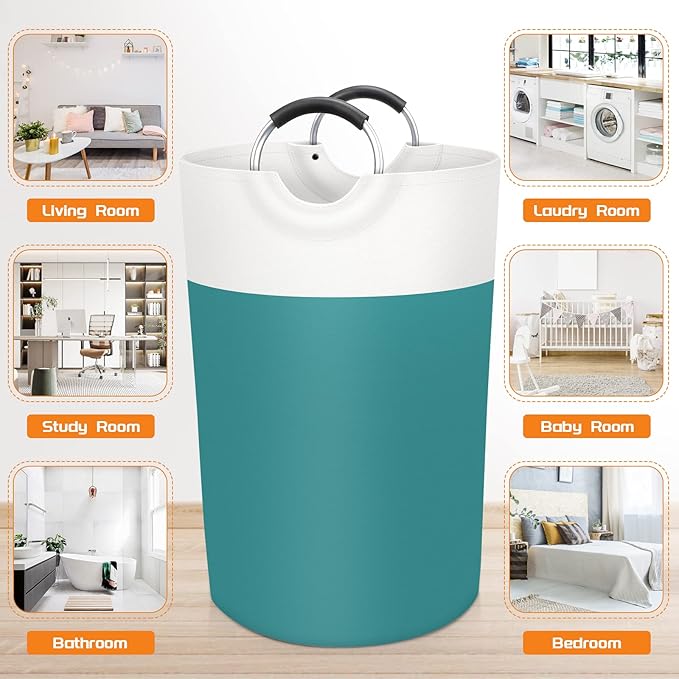 BlissTotes 115L Laundry Basket, Freestanding Laundry Hamper, Collapsible Dirty