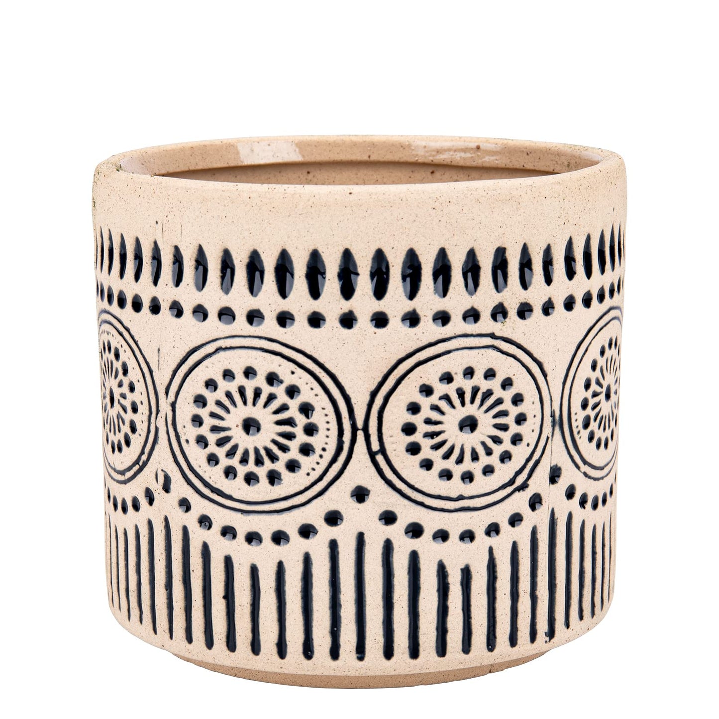 Chonsun Ceramic Planter 4 Inch Plant Pots Indoor Outdoor Succulent Plant Pot Flower Pots Mid-Century Planter Ceramic Pot