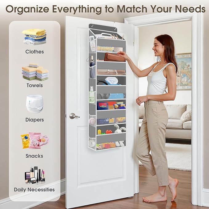 1 Pack Over The Door Organizer, Hanging Storage Organizer