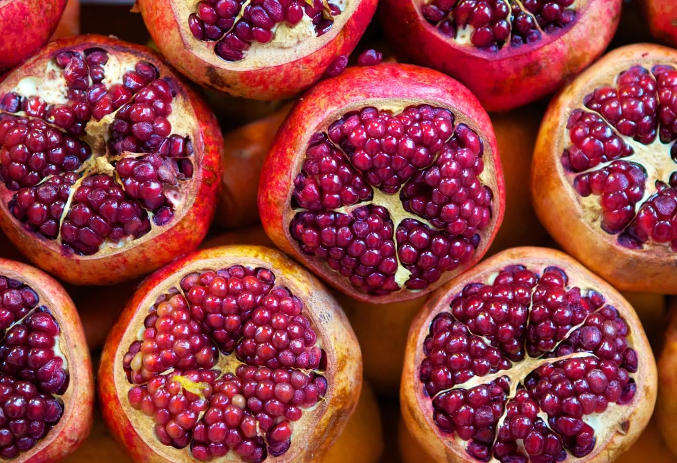 Pomegranate Tree Live Plant 6-10'' Tall, Hardy Red Pomegranate Bush in Gallon Pot, Full Roots and Ready to Plant