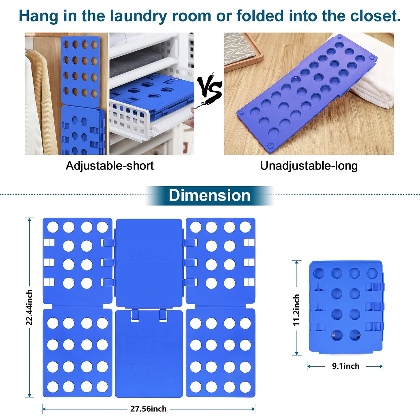 Geniusidea V1 Shirt Folding Board t Shirts Clothes Folder Durable Plastic Laundry folders Folding Boards for Adults and Kids Fast and Fun
