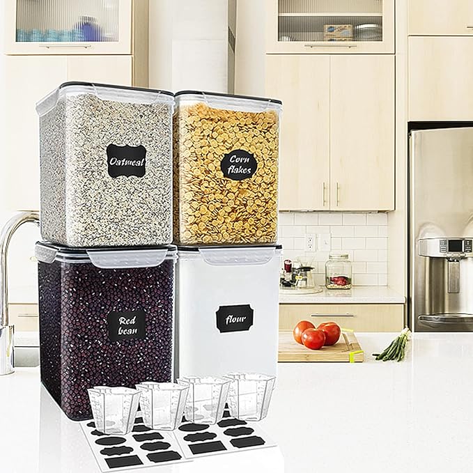 VERONES Large Tall Airtight Food Storage Containers, 10 PACK Plastic Airtight