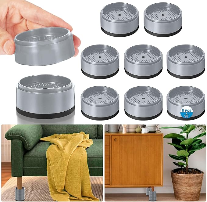 Bed Risers 1 inch, 2 inch, 3 inch, 4 inch Heavy Duty, Adjustable Furniture Riser