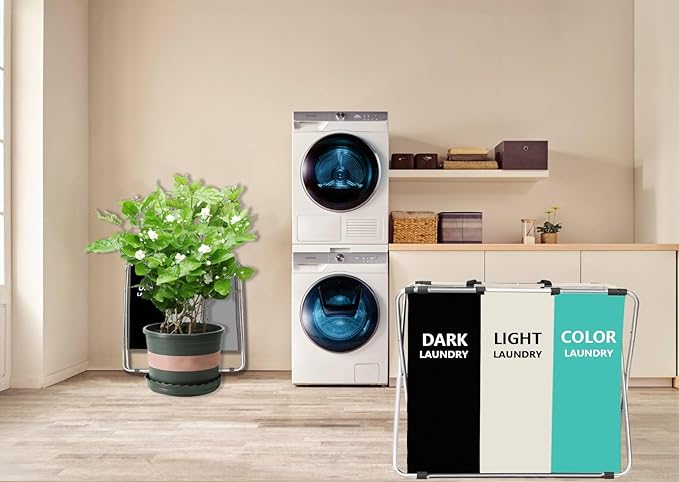 1-Pack Large Laundry Basket, Waterproof, Freestanding Laundry Hamper,