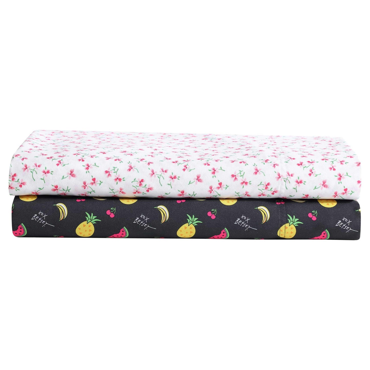 Betsey Johnson - Queen Bed Sheets, Super Soft & Lightweight Bedding with Matching Pillowcases, Fade & Wrinkle Resistant (Ballet Floral Pink, Queen)