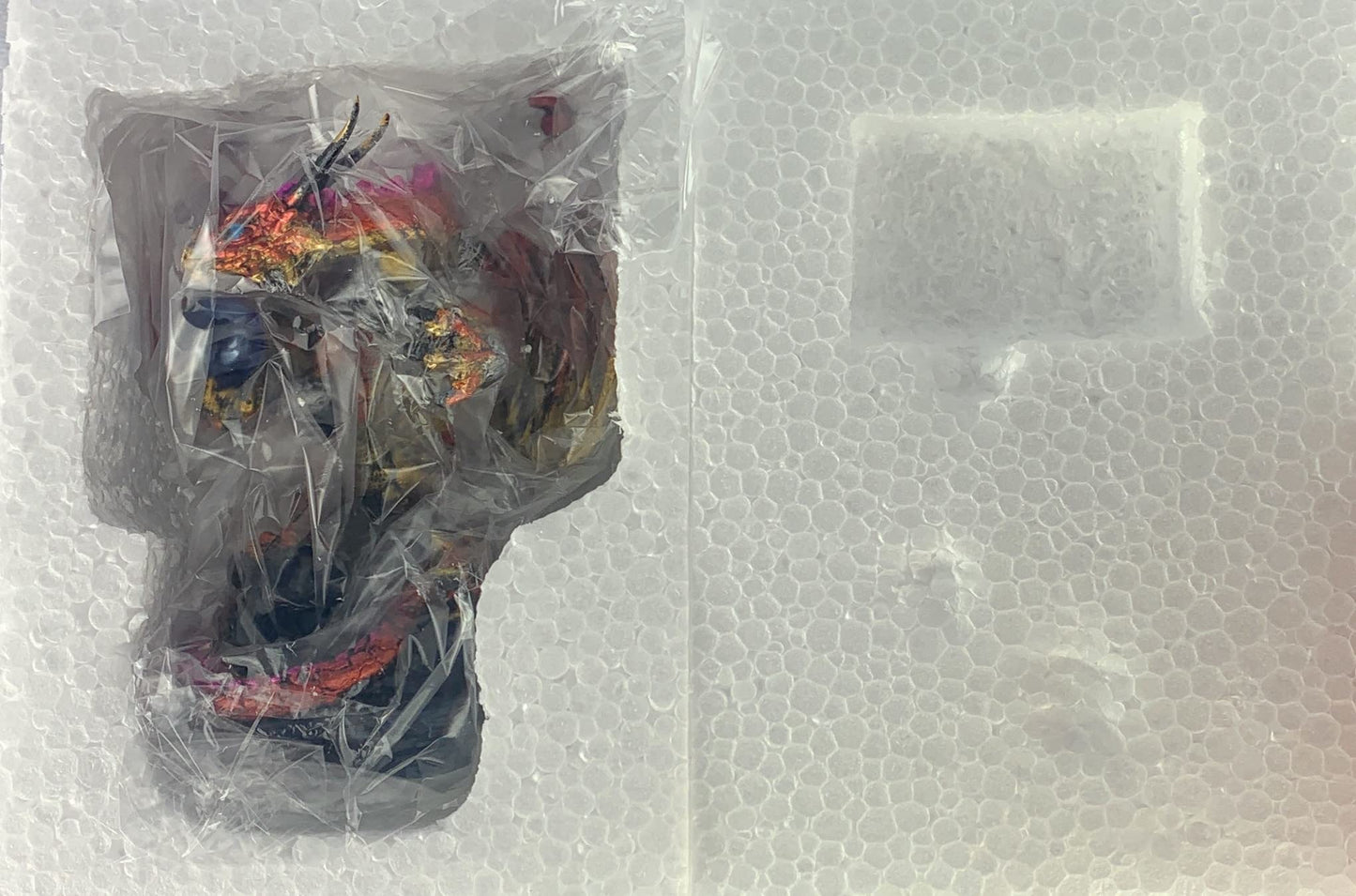Ain't It Nice Dragon Statue with Medieval Sword and Crystal Ball - Collectible Dragon Figurine, Red - 4(L) 3.5(W) 7(H) inches