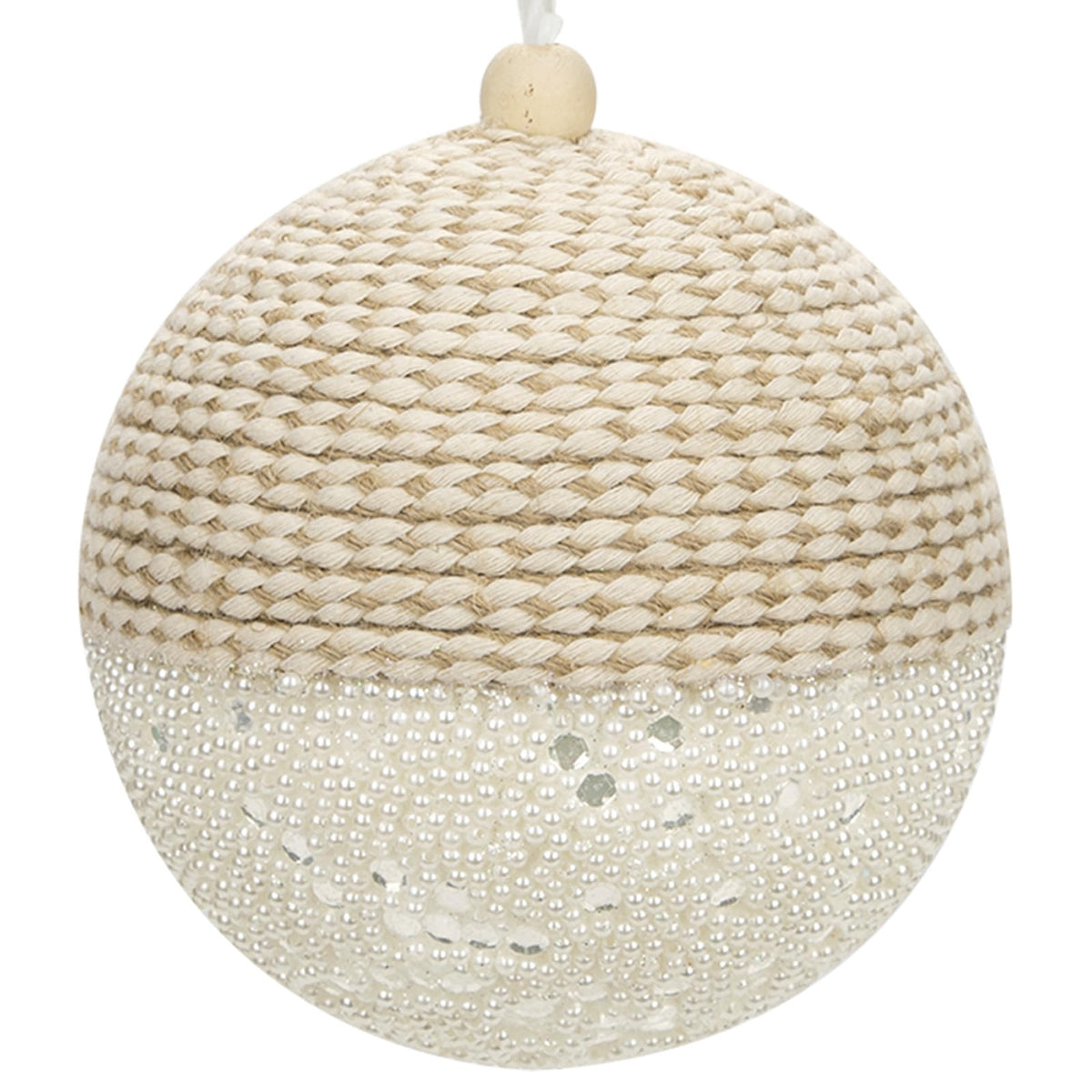 Briful 4.72'' Christmas Ball Ornaments Xmas Trees Decorations, 4PCS Small White Pearl and Textured Weaving Extra-Large Christmas Hanging Balls for Xmas Garland Wreath Mantle Decor