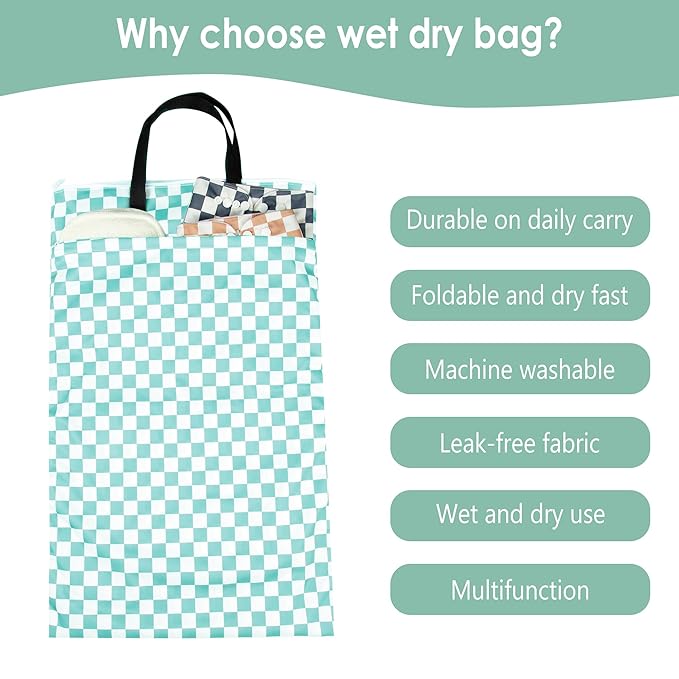 wegreeco Reusable Hanging Wet Dry Cloth Diaper Bag