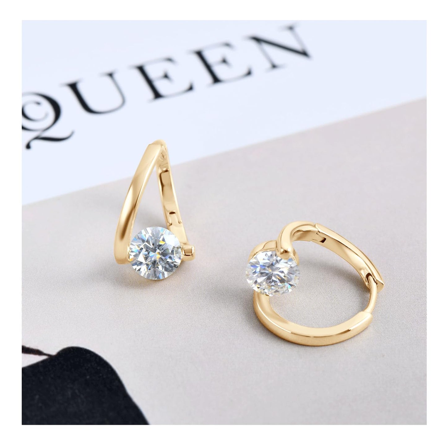 Halolux Lymphvity Germanium Earrings for Women Atheniz Lymphatic Drainage Earrings Gold Silver Cubic Zirconia Hoop Earrings Trendy Jewelry for Women (Silver+Silver)