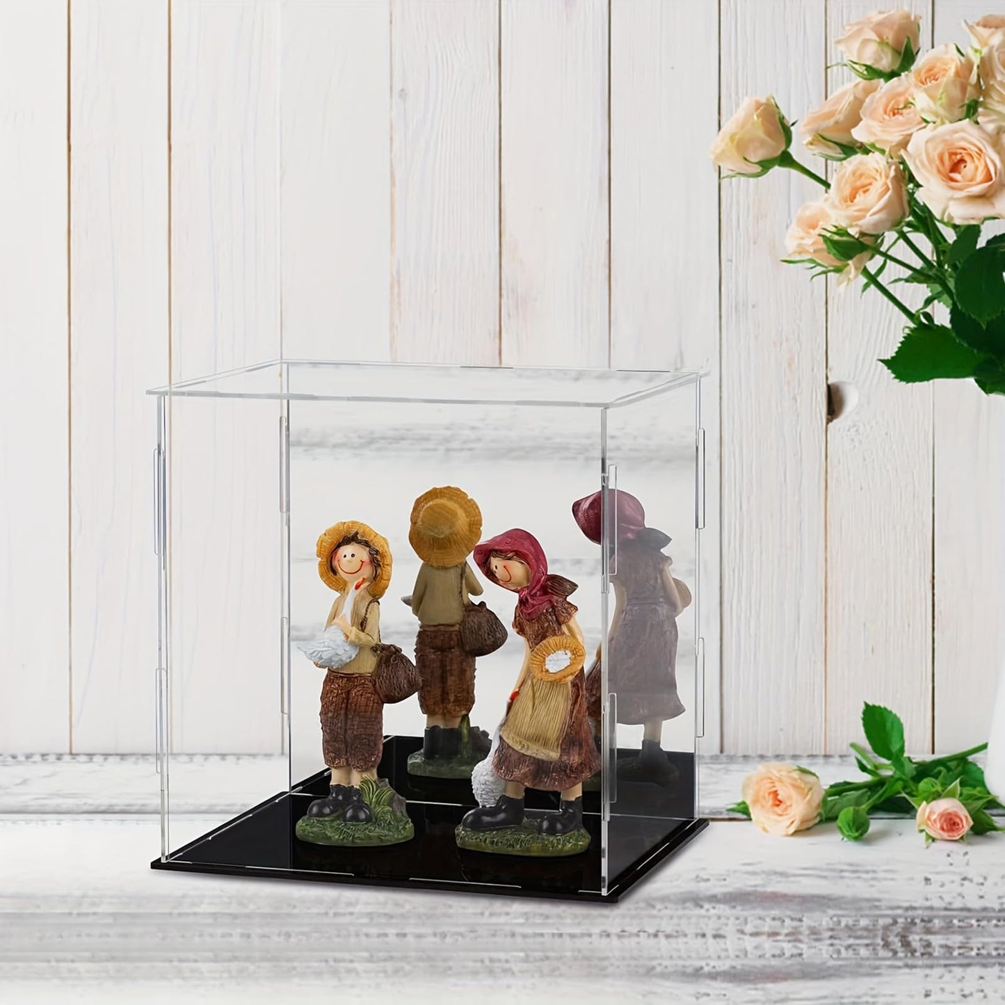Mineral Crystal Collectibles Acrylic Display Box, Square Holder Organizer Showcase Shelves for Reception Decoration Box, Graduation Keepsake, Party Favor, 35x65x55cm/14x26x22in