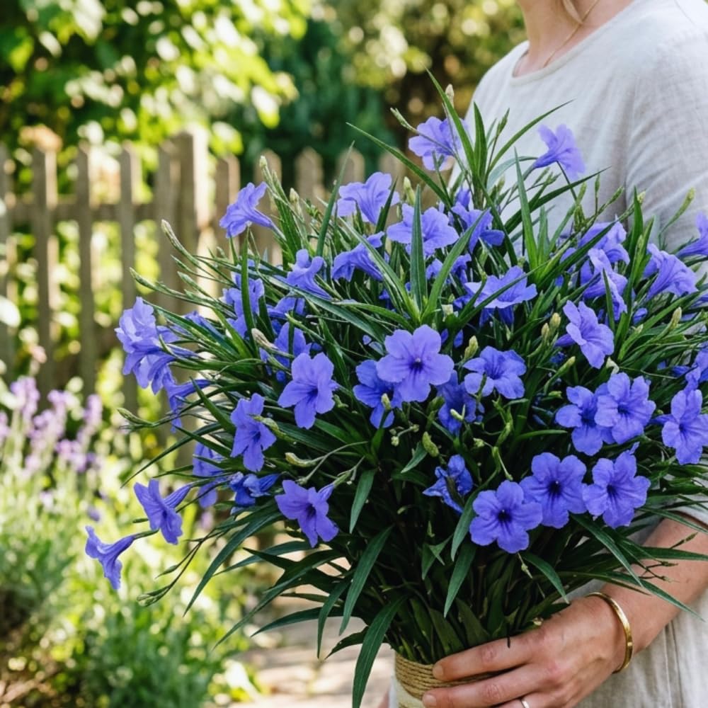 Set 6 Mexican Petunias Live Plants, Mexican Petunia Plants, Well Rooted, 5 to 7 Inc Tall, Shrub Plant Live for Growing Indoor Outdoor (Mix)