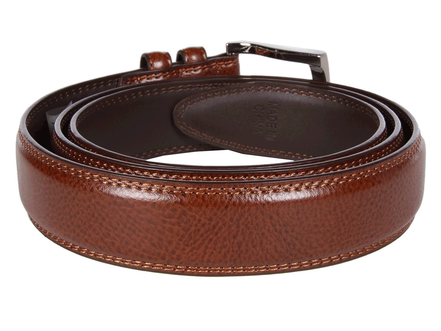 Florsheim Men's Big-Tall Pebble Grain Leather Belt 32mm, Cognac, 46