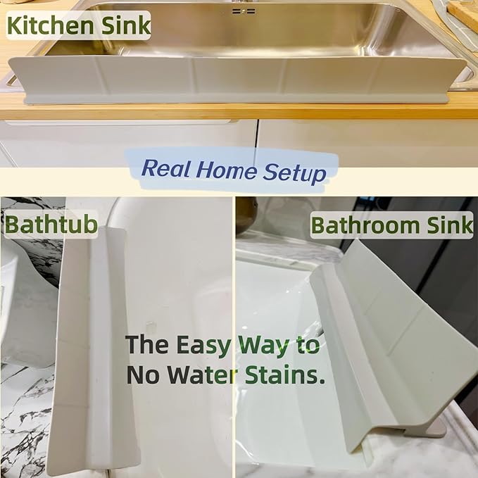 Sink Splash Guard for Kitchen, Splatter Screen & Silicone Water Guard