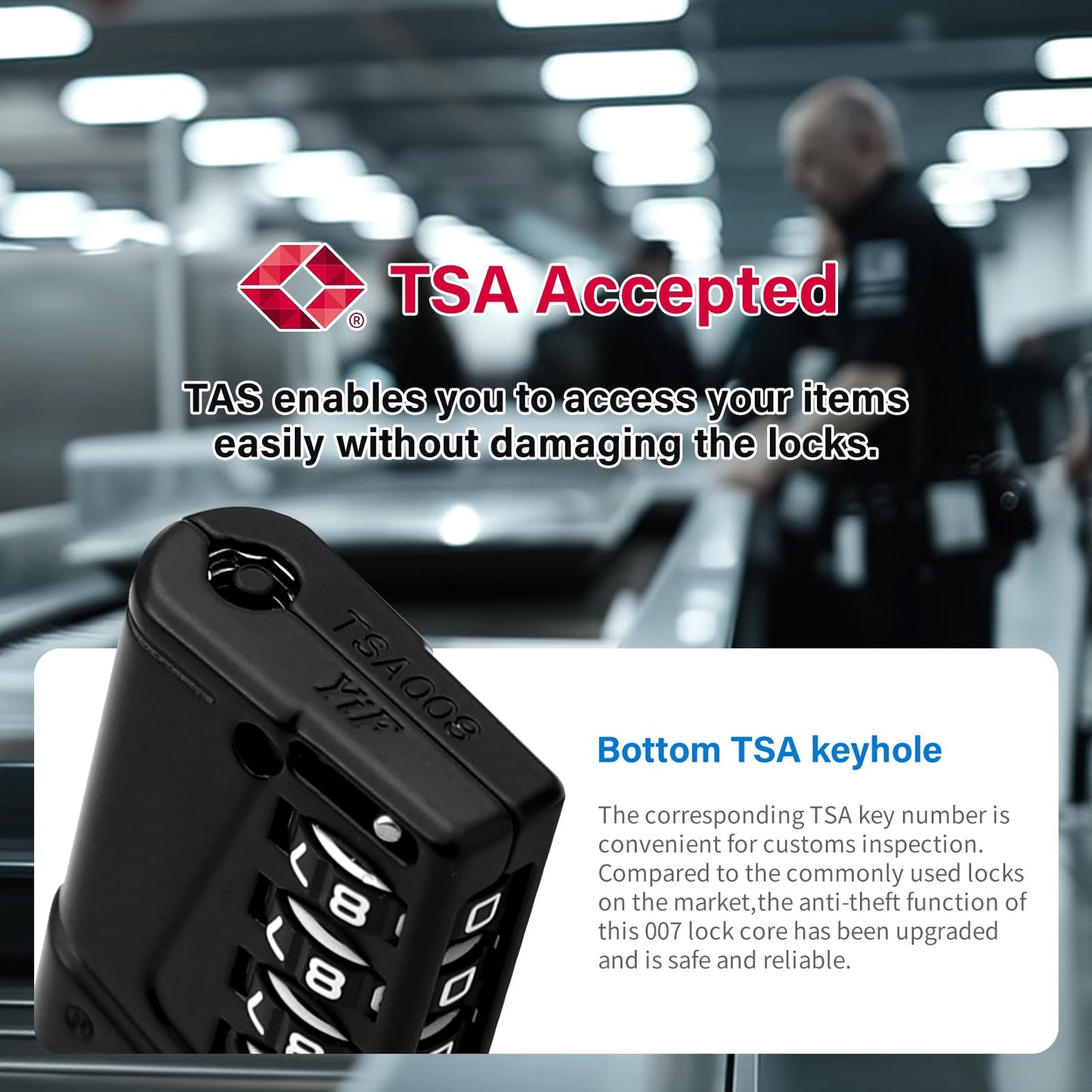 Vollumo TSA Approved Luggage Lock, 4-Digit Combination Cable Lock, Heavy Duty Travel Suitcase Lock with Flexible Steel Cable, for Backpack, Locker, Bag(Black(2-Pack))