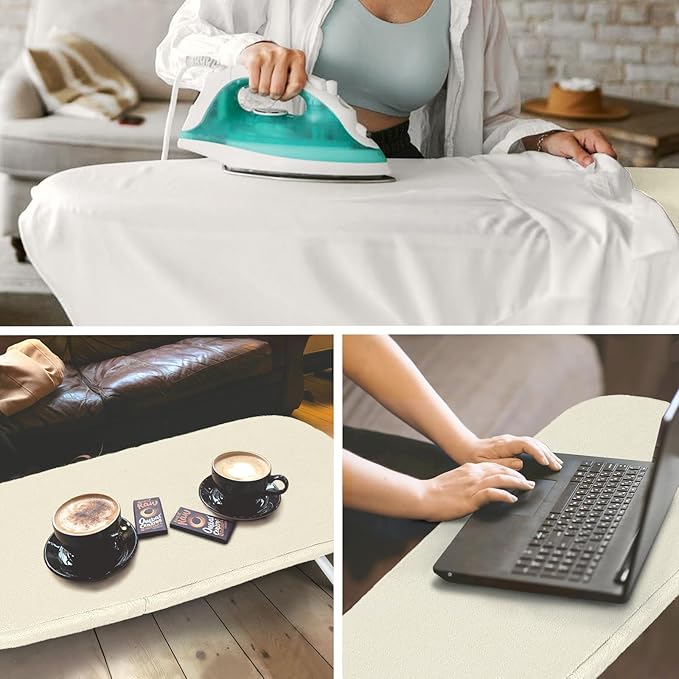 Metal Small Ironing Board Tabletop 31x12, RAINHOL Countertop Mini Iron Board